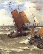 Hendrik Willem Mesdag Terug van de Vischvangst Spain oil painting artist